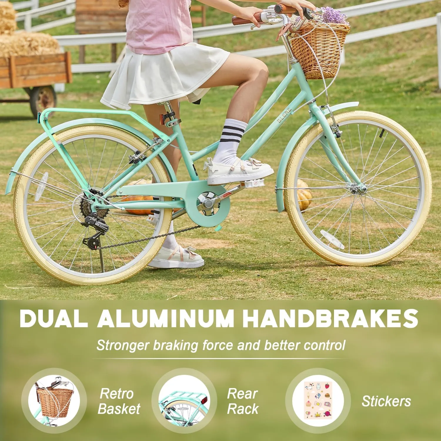1 Pack of Pink Kids Bike Bells and 1 Pair of Kids Bike Streamers for Kids Bike Accessories, Colorful Bicycle Grips Tassel Ribbons