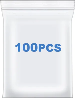 100 PCS 5" x 7" Thick 2.4 Mil Clear Zip Poly Bags Plastic Reclosable Zip Seal Lock Bags Photo Cards Snacks Seeds Zipper Bag
