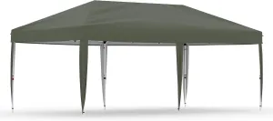 10x20 Ft Heavy-Duty Commercial Pop-Up Canopy Tent – One-Person Instant Setup, No Removable Sidewalls for Outdoor Markets, Sports & Events,Grey