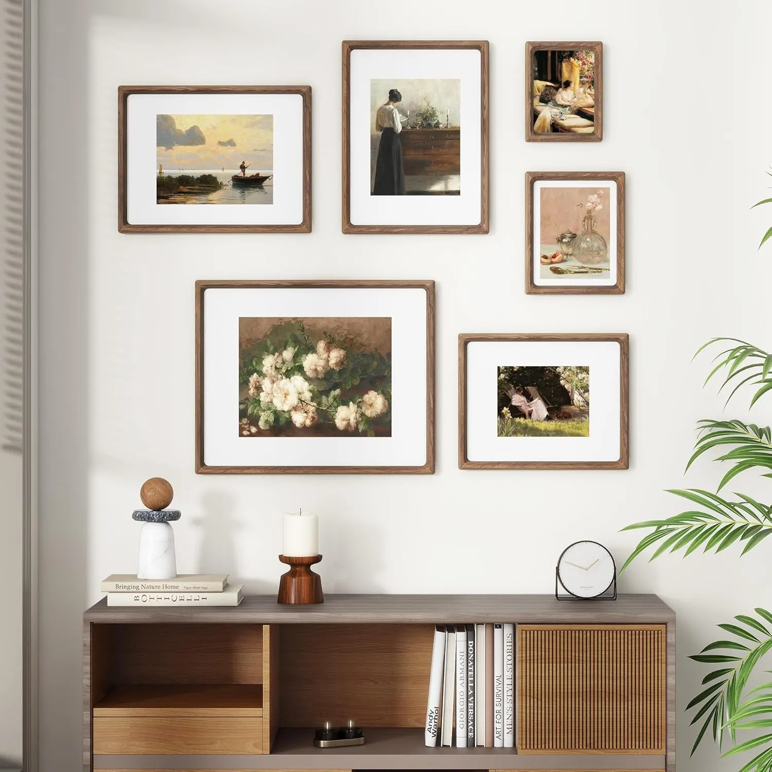 11x14 Picture Frames Natural Walnut,Original Wood Hand Make Crafted Diploma Frame with Mat to 8x10 Graduation Picture Display,Family Picture,Wedding Picture,Photo,Certificate Wall Mounted
