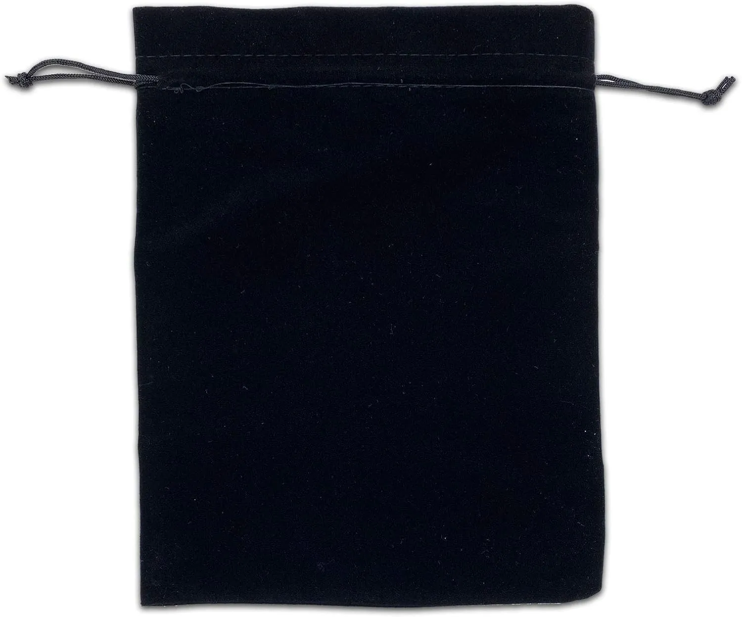 12-Pack 2X-Large Heavyweight Velvet Bags with Cord Drawstring (8x10, Black) for Tarot Dice Jewelry Crystals Pouches by TheDisplayGuys