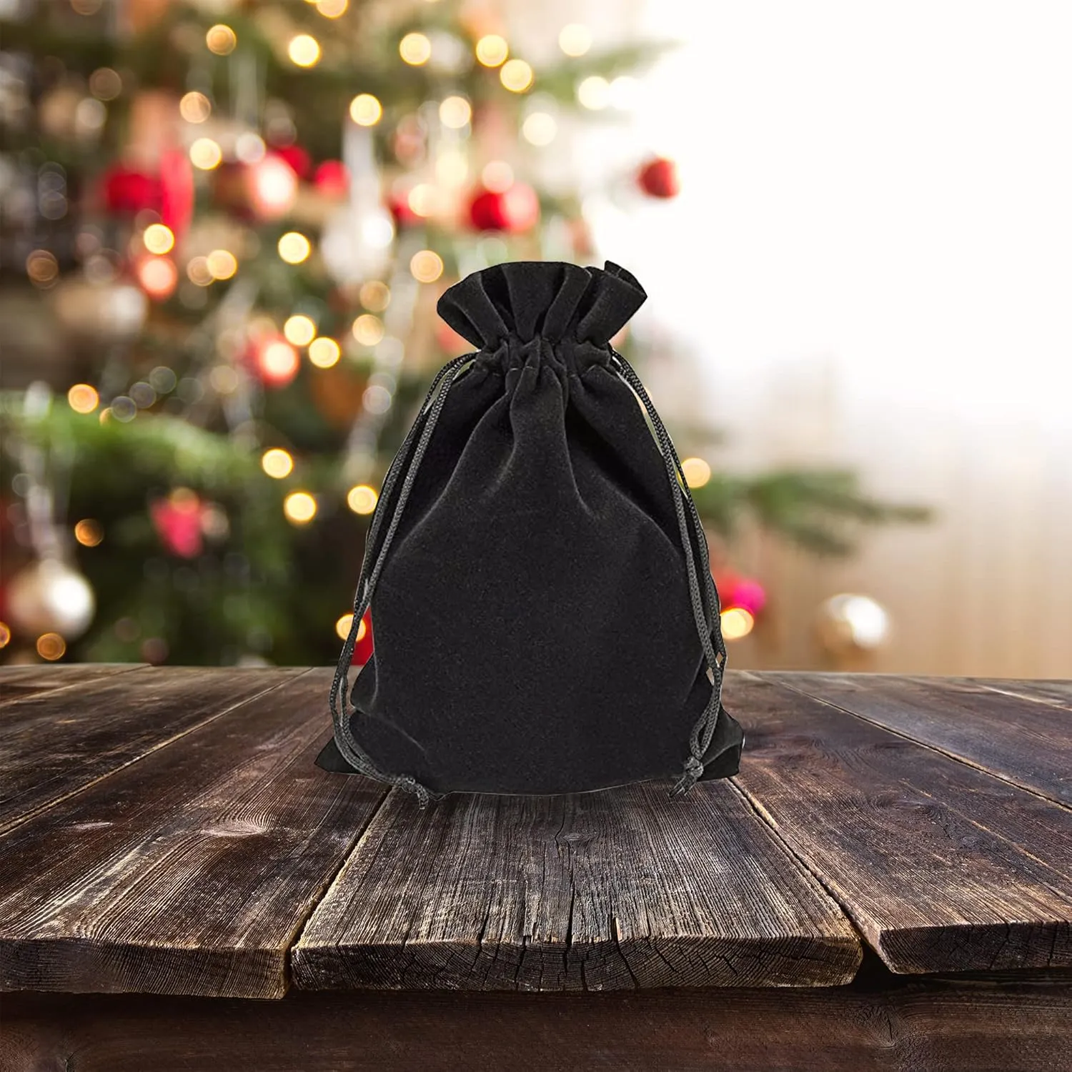 12-Pack 2X-Large Heavyweight Velvet Bags with Cord Drawstring (8x10, Black) for Tarot Dice Jewelry Crystals Pouches by TheDisplayGuys