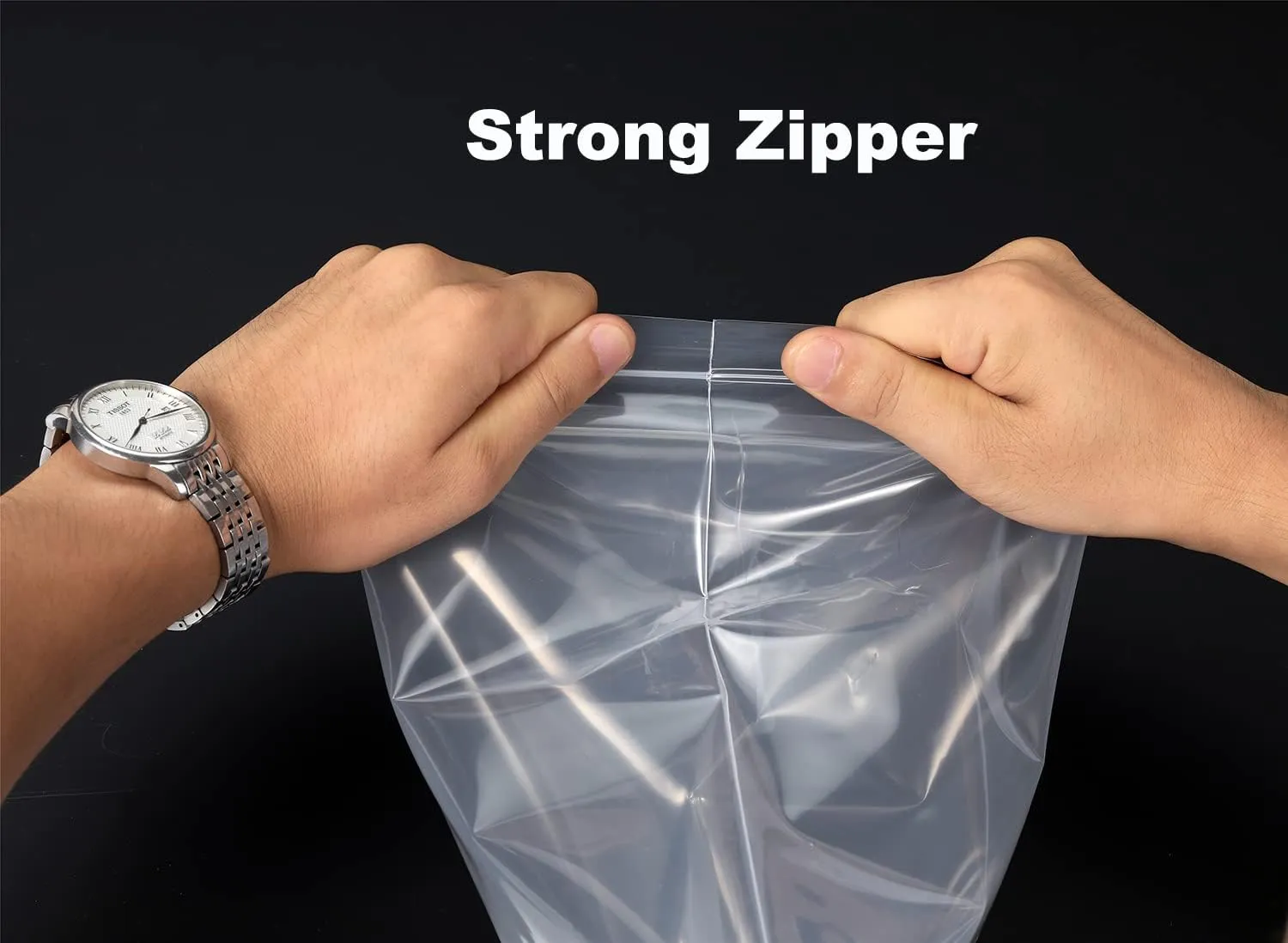 13" x 15" Large Thick 4 Mil Clear Zip Poly Lock Plastic Bags Seal Reclosable Zip Bag Heavy-Duty Clothing T-Shirt Pants Toys Zipper Storage Bags -20 Pack