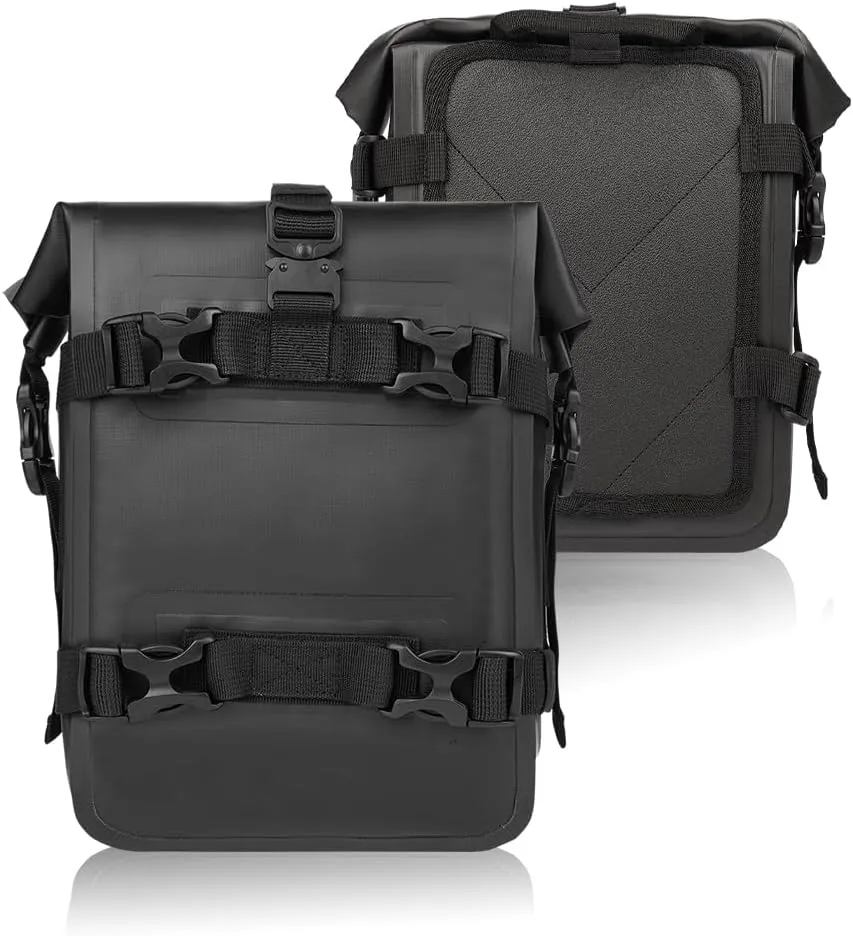 2PCS Black Motorcycle Frame Crash Bar Bag Waterproof Repair Tool Placement Bag 8L For BMW R1200GS R1250GS HONDA Suzuki DL650 V-Strom
