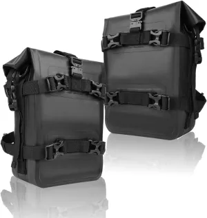 2PCS Black Motorcycle Frame Crash Bar Bag Waterproof Repair Tool Placement Bag 8L For BMW R1200GS R1250GS HONDA Suzuki DL650 V-Strom