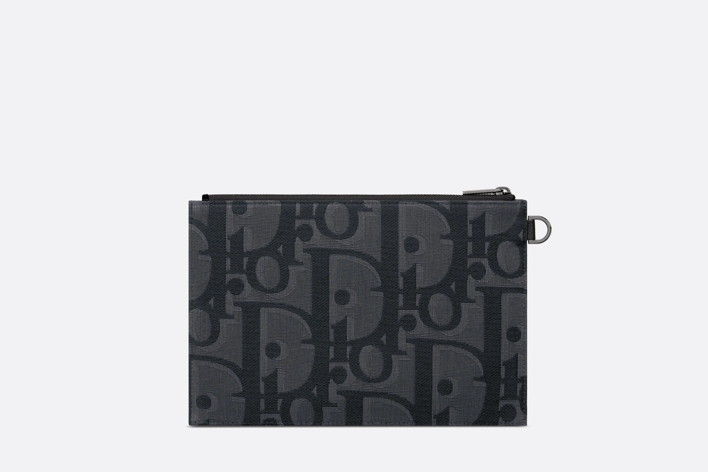 A5 Pouch • Black Maxi Dior Oblique Jacquard