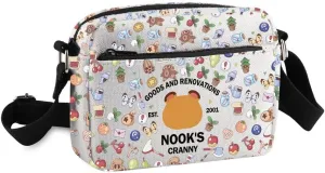 ACNH Inspired Crossbody Purse Bag Animal Villagers Gift Racoons Character Messenger Bag Video Game Lovers Gift Gamer Gift