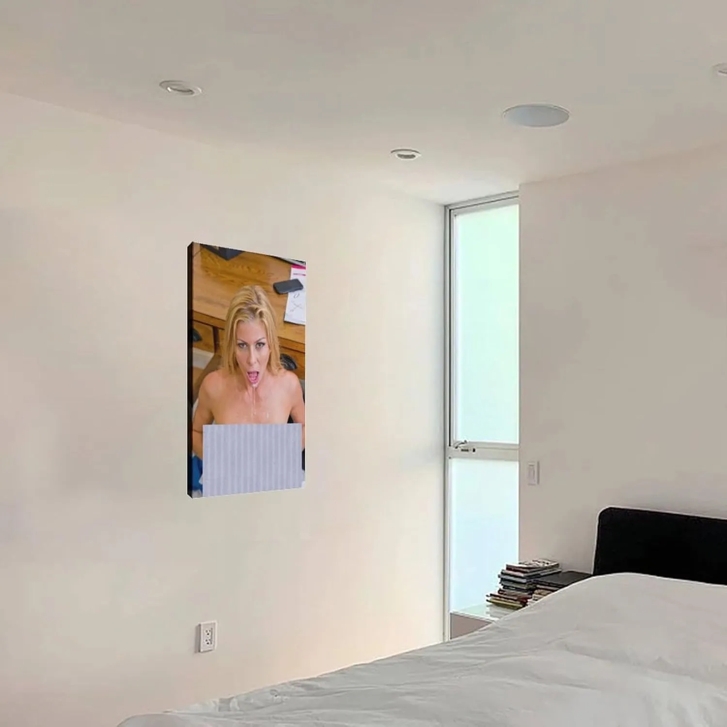 Actress Alexis Fawx Sexy Body Portrait Poster4 Canvas Print Wall Art Decoration Living Room Office Bedroom Aesthetic 12x18inch(30x45cm) Frame-style
