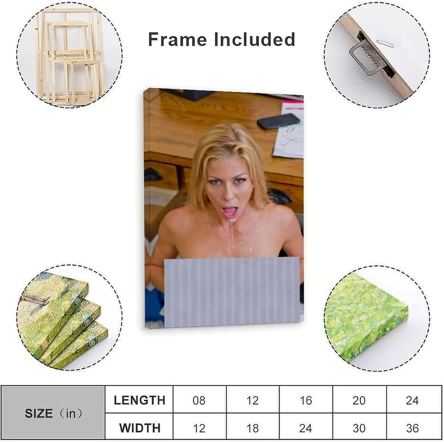 Actress Alexis Fawx Sexy Body Portrait Poster4 Canvas Print Wall Art Decoration Living Room Office Bedroom Aesthetic 12x18inch(30x45cm) Frame-style
