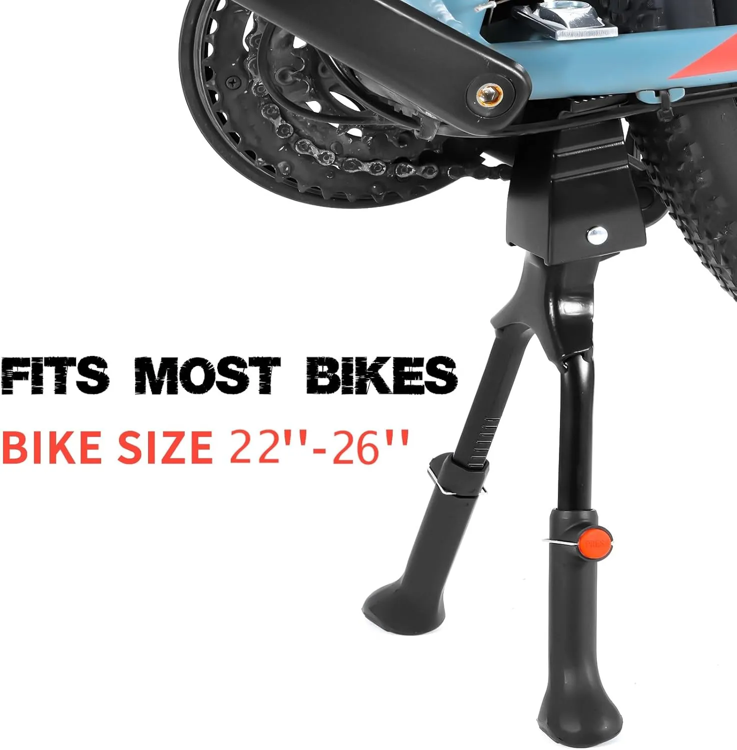 Adjustable Bike Kickstand with Double Legs - Aluminum Alloy Bicycle Kick Stands for 22-26 Inch Adult Bike, Road Bikes and Electric Bike