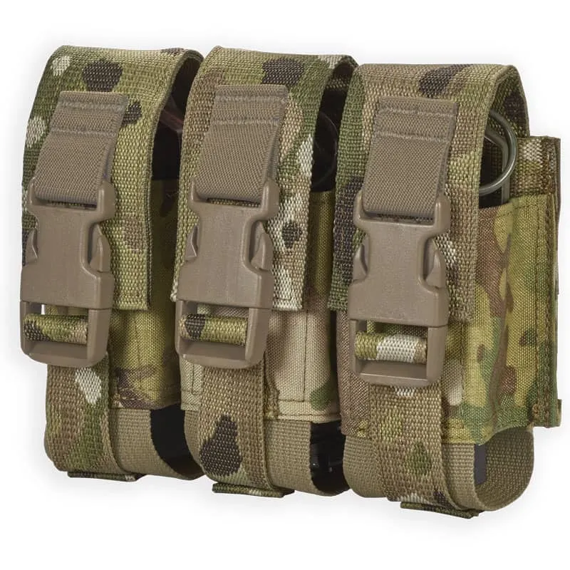 Adjustable Triple Flashbang Pouch for Stun or 40 mm Ordnance