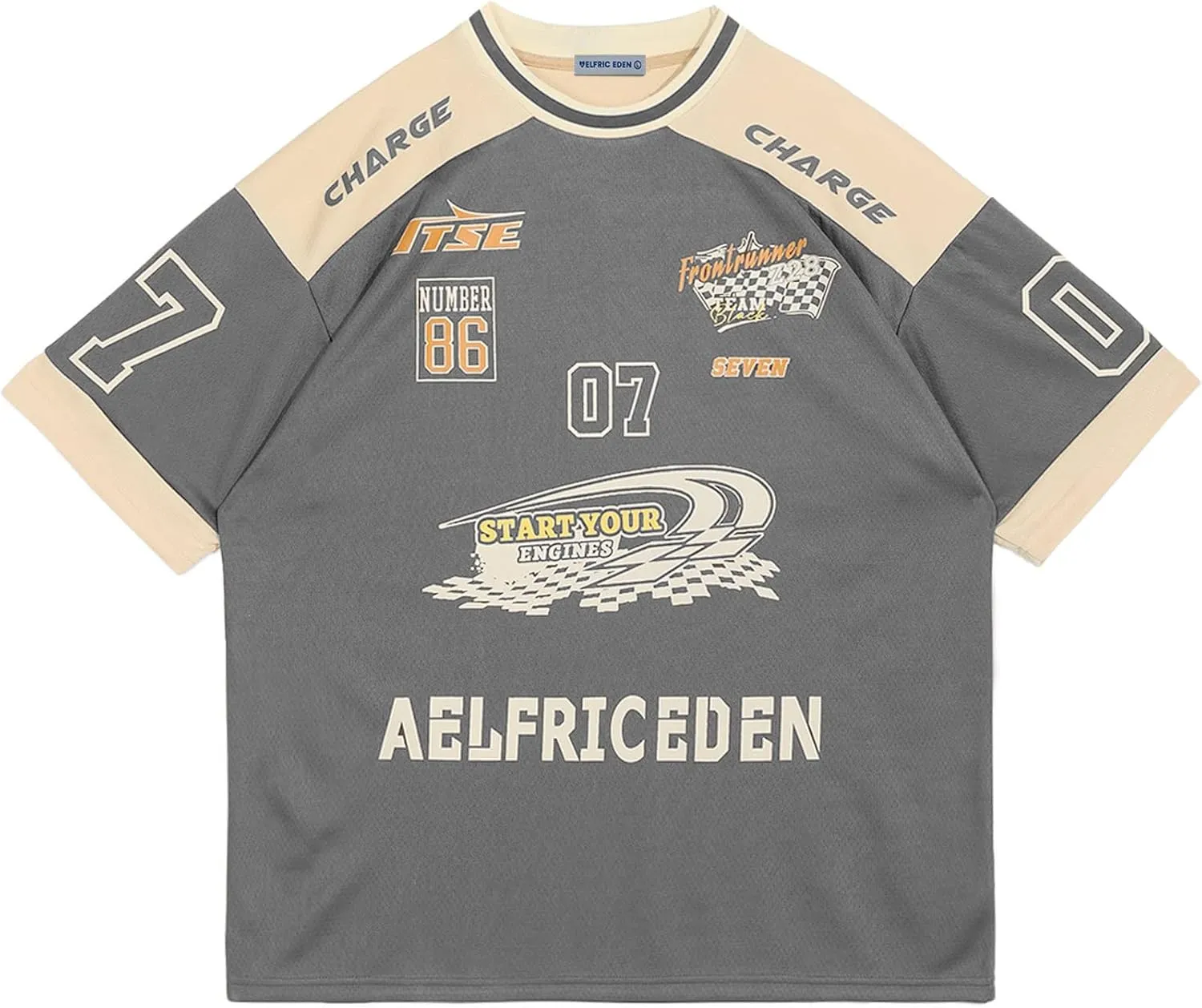 Aelfric Eden 90s Oversized T Shirts Unisex Grahpic Jersey Printed Casual Tees Streetwear Vintage Summer Top Tshirt