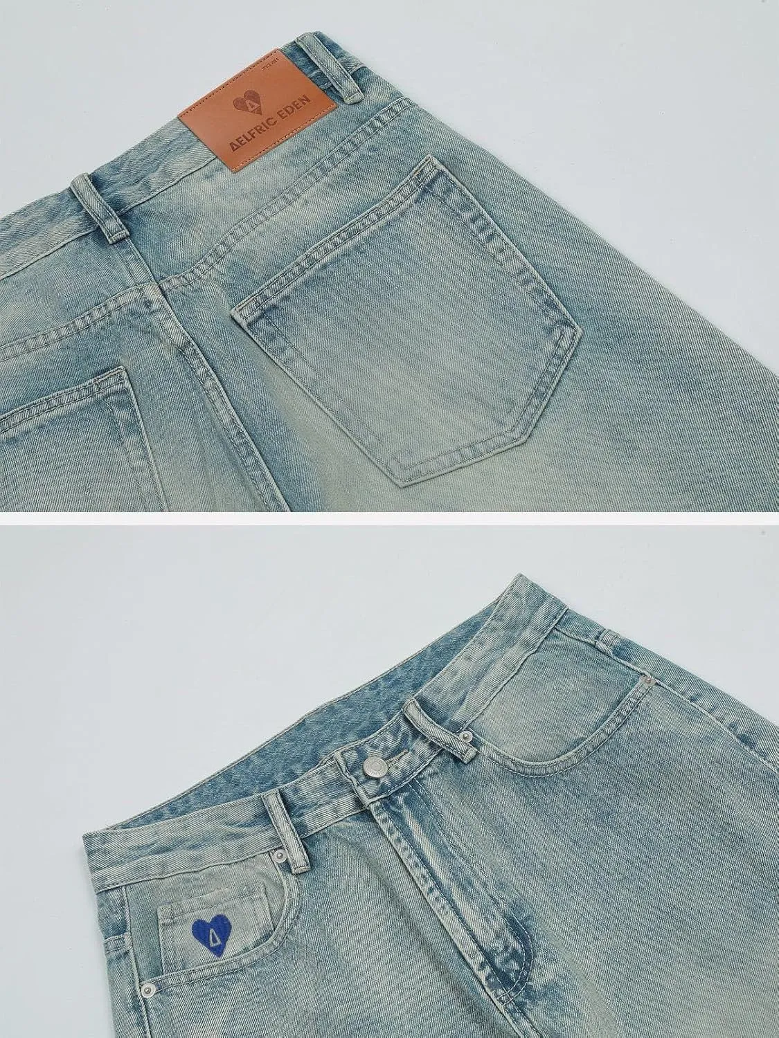 Aelfric Eden Basic Loose Jeans High Waisted Jean Straight Leg Casual Baggy Denim Pants