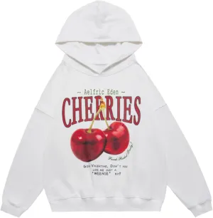 Aelfric Eden Cherry Graphic Hoodies Streetwear Hooded Sweatshirt Pullover Hip Hop Fashion Hoodies