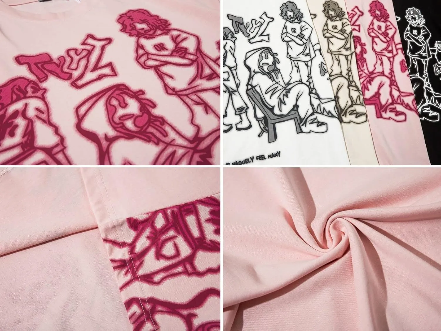 Aelfric Eden Graphic Tees Y2k Cartoon Printed Womens Oversized T Shirt Vintage Tees Men Unisex Aesthetic Streetwear Shirts