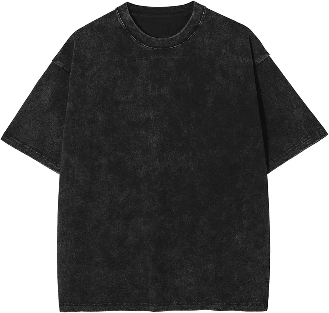 Aelfric Eden Mens Cotton Wash Solid T-Shirts Oversized Unisex Short Sleeve Streetwear Rap Hip Hop Basic Tee Tops