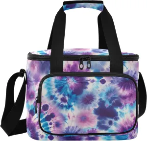 ALAZA Large Lunch Bag Insulated Cooler Bag Soft Lunch Box Bacterial Colony Abstract Waterproof Leakproof Beach Travel Picnic Portable