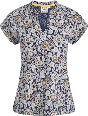 Alia organic cotton jersey print top