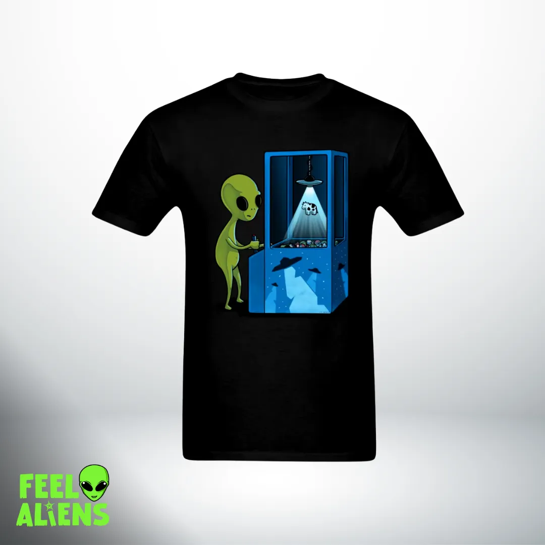 Alien Claw Machine T-Shirt - Vintage Cartoon Graphic Tee