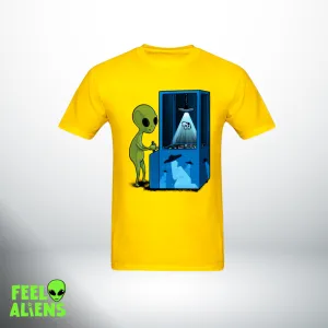 Alien Claw Machine T-Shirt - Vintage Cartoon Graphic Tee