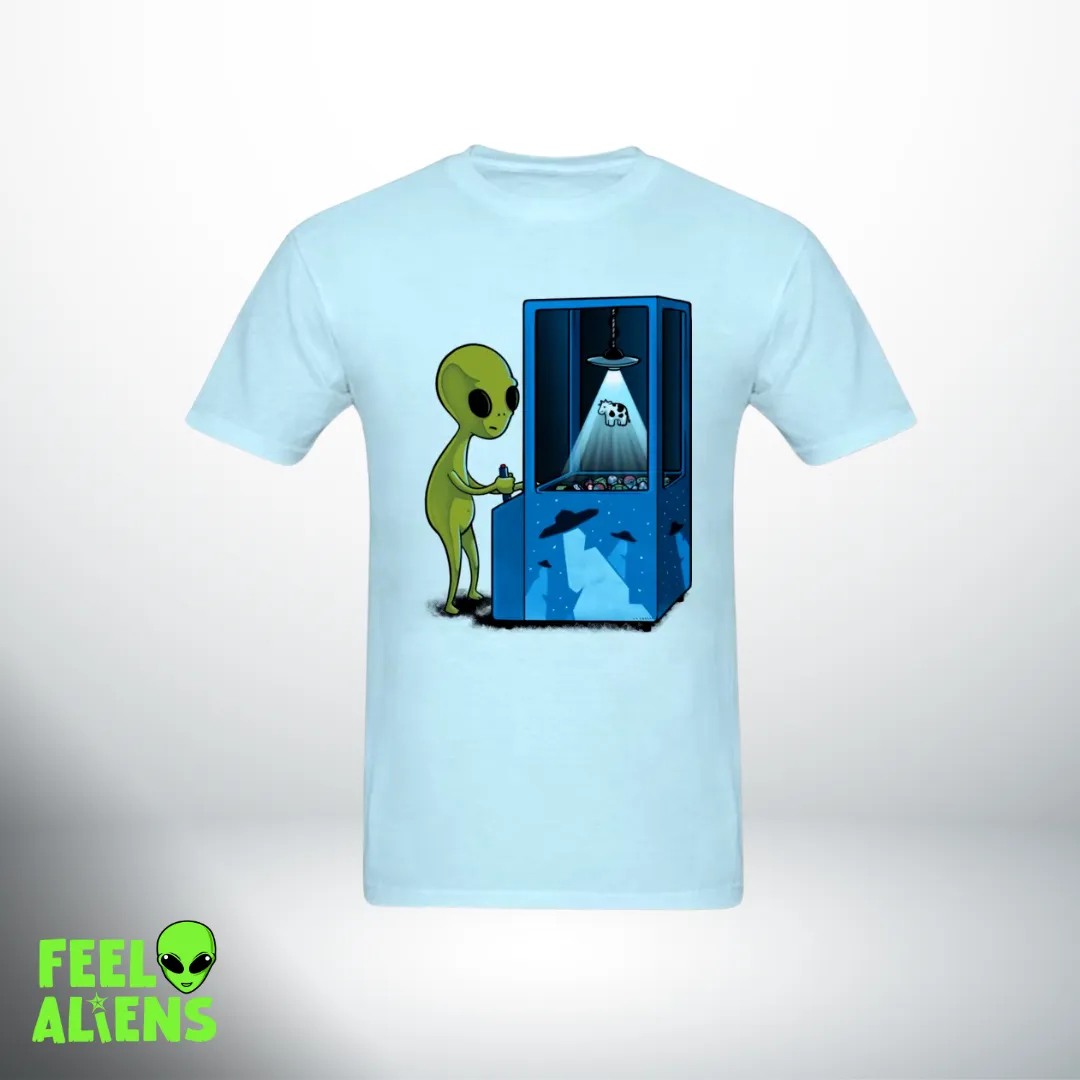 Alien Claw Machine T-Shirt - Vintage Cartoon Graphic Tee