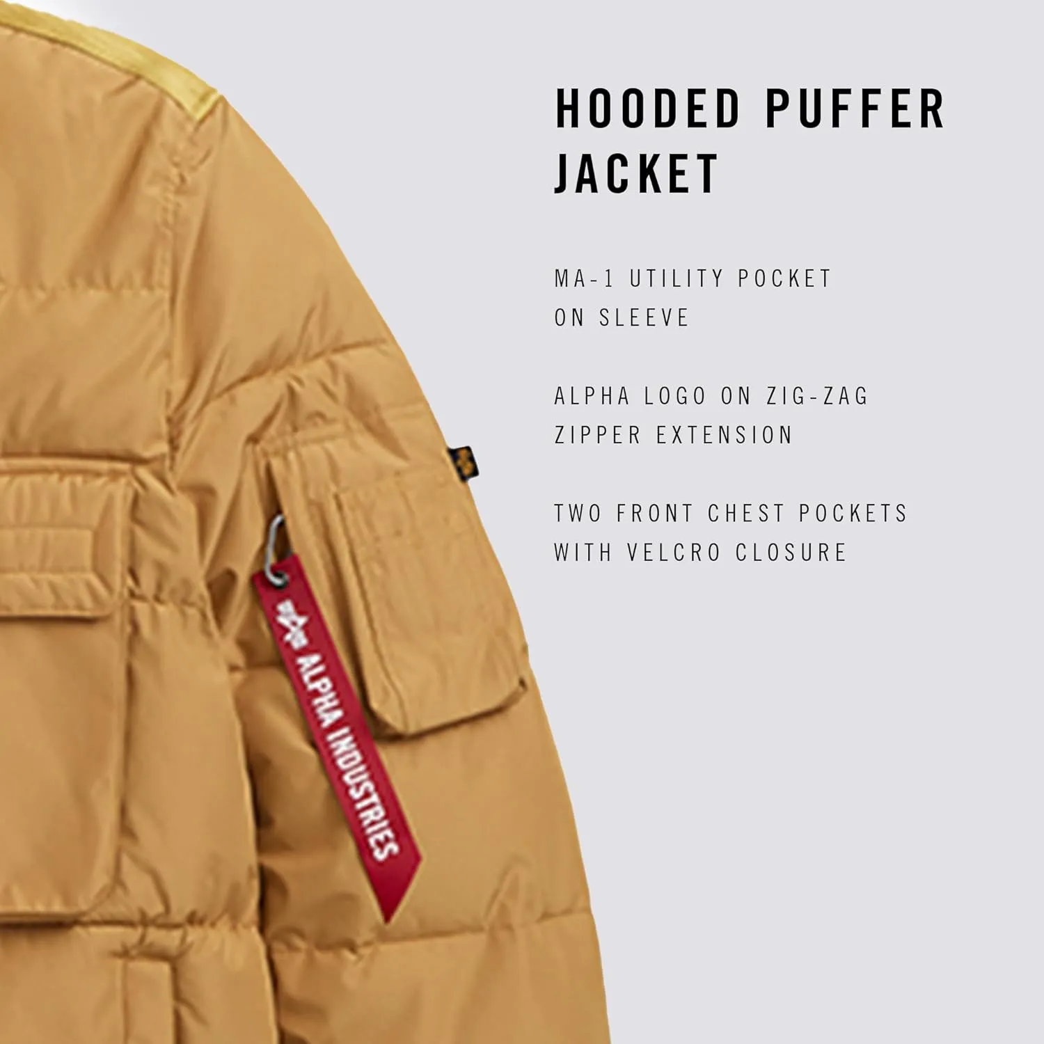 Alpha Industries Men's Hooded Puffer Jacket