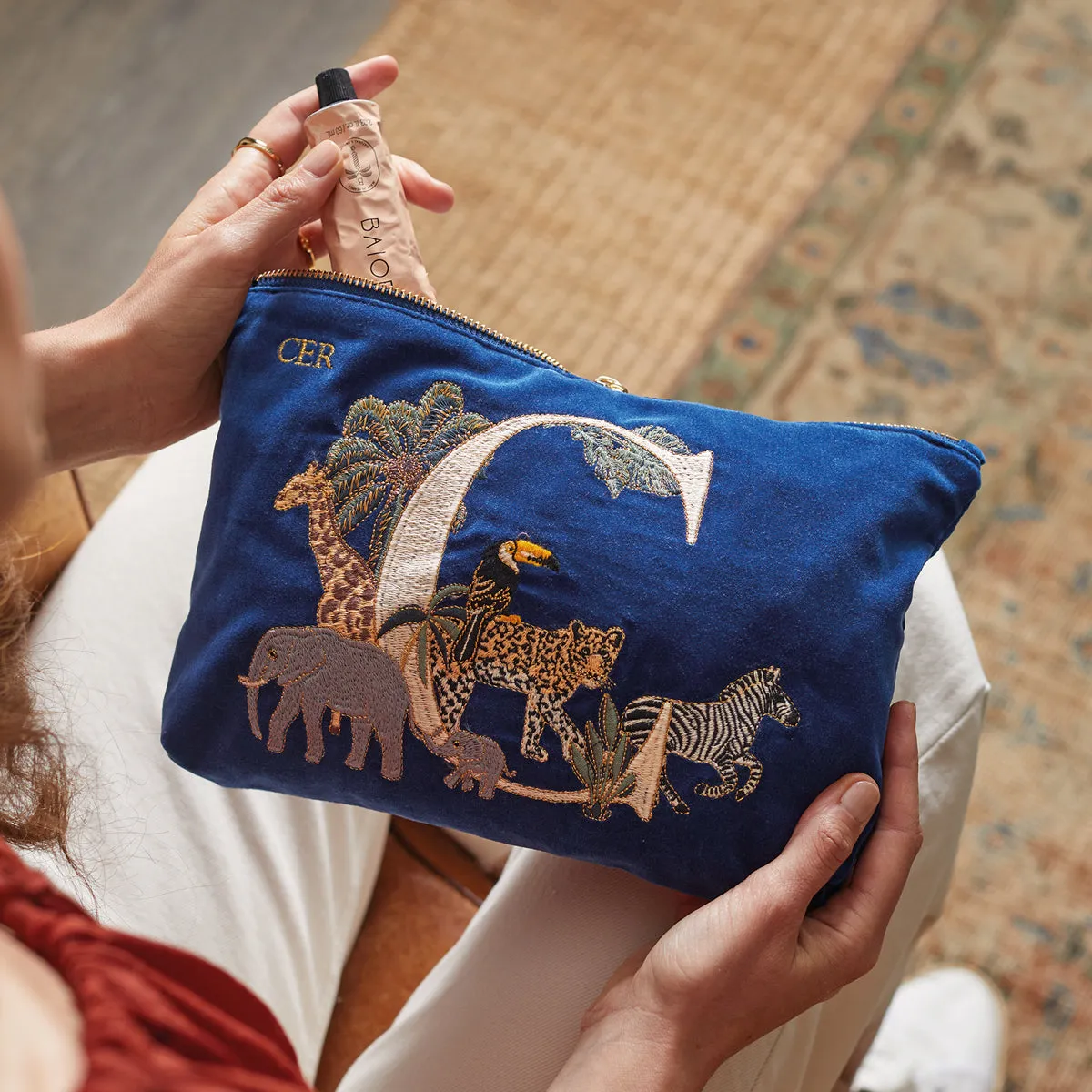Alphabet Blue Everyday Pouch