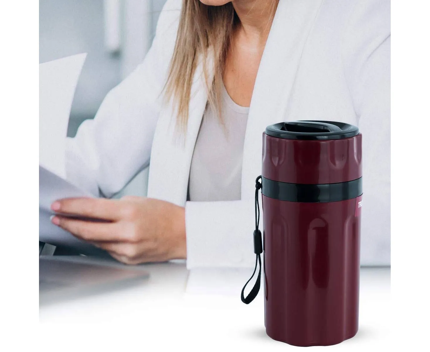 AM2417 Trueware Tuff Insulated Flask 500ml Top Lid Storage Pocket Multicolour