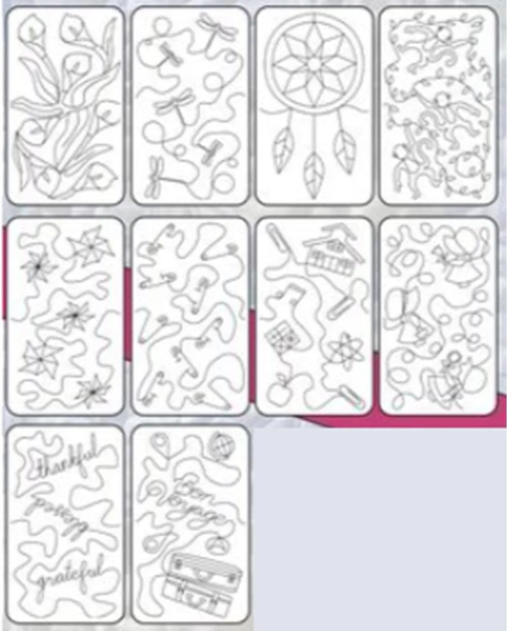 Amelie Scott Designs Edge Quilting Jumbo Pack 3 Pattern