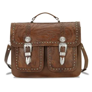 American West Classic Travel Multi Compartment Laptop Briefcase