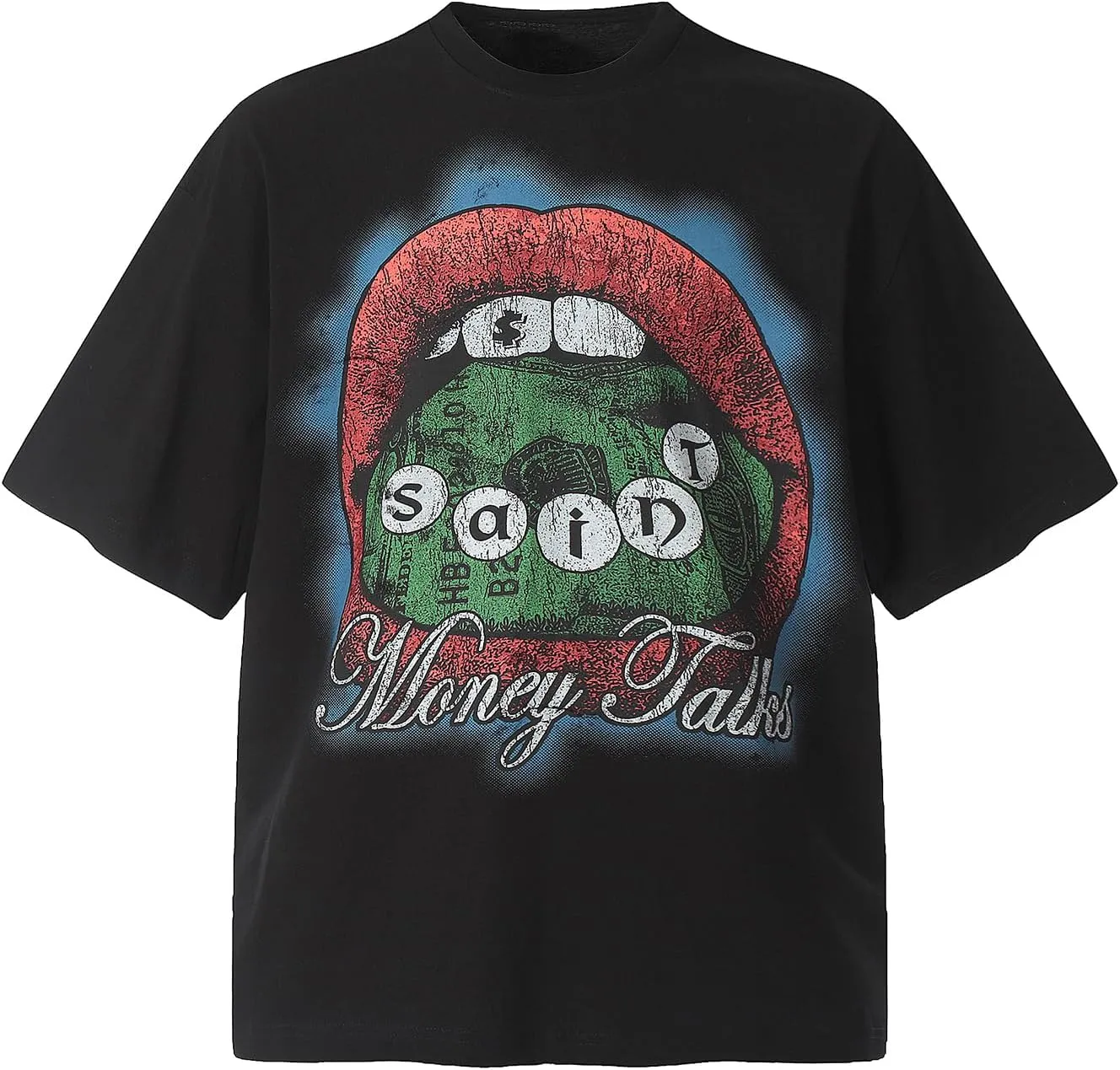 Arnodefrance Men Vintage Graphic Printing T-Shirt Hip Hop Rapper Tee Shirt Cotton Short Sleeve Shirt