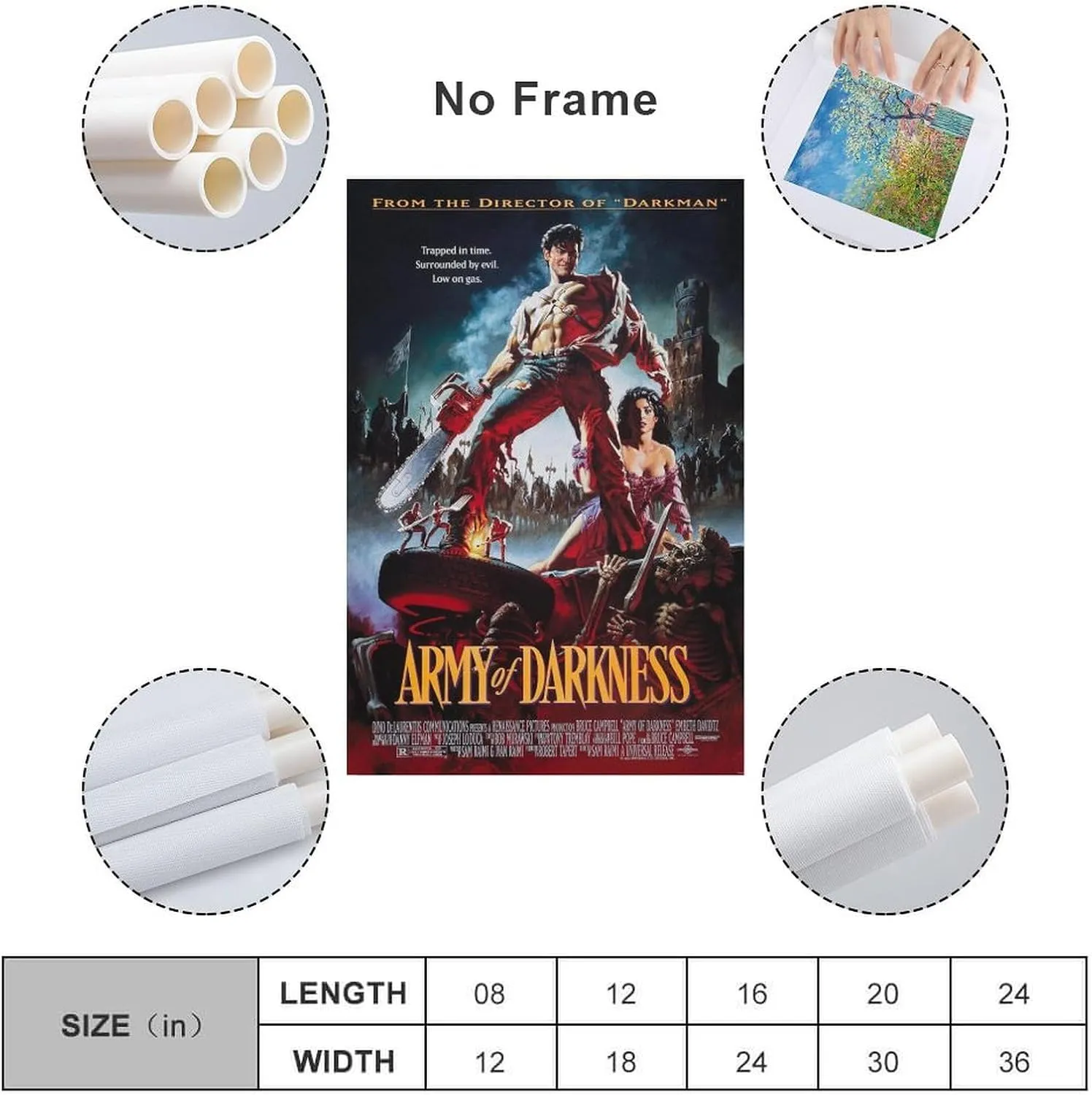 Art Posters Army of Darkness Movie Posters Canvas Art Poster And Wall Art Picture Print Modern Family Bedroom Decor Posters 20x30inch(50x75cm)