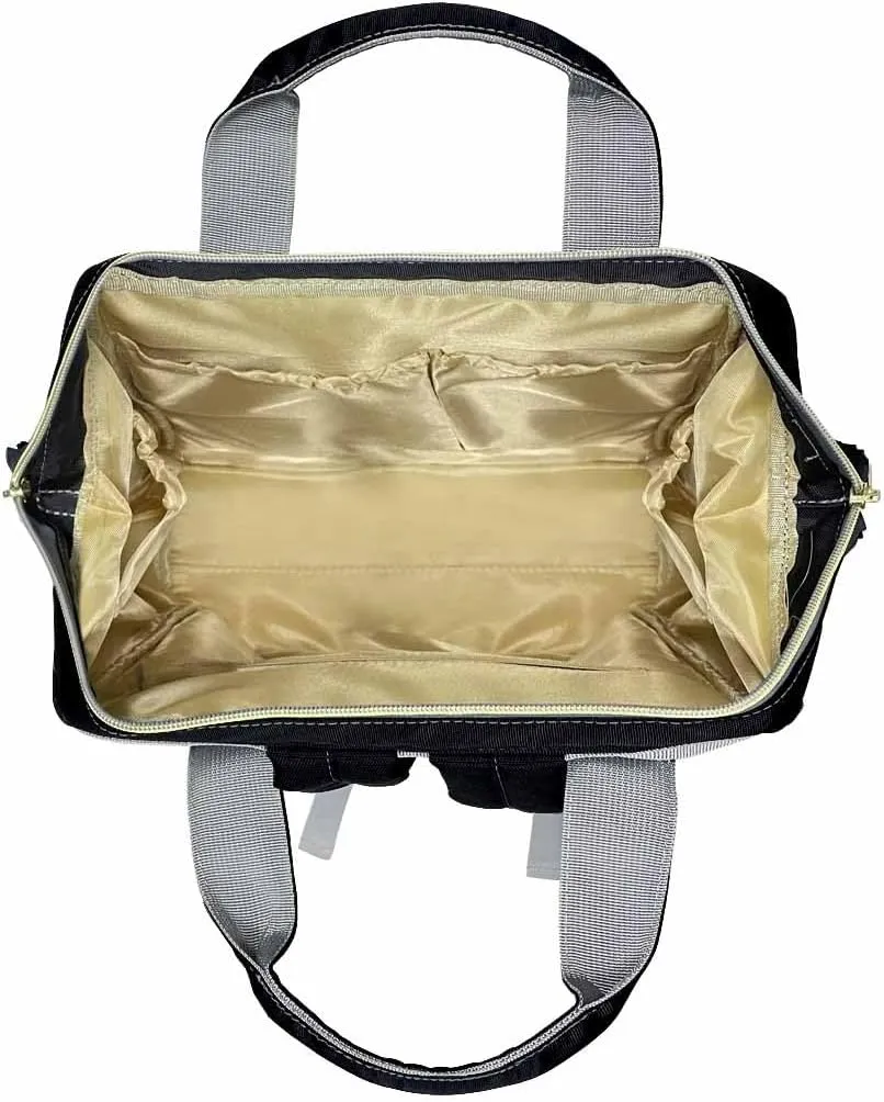 Artsadd Custom Made Diaper Bags for Men Women, Customized Purple Glitter Butterfly Diaper Bag Fashion Tote Bags Personalized Mommy Nursing Daycare Bags