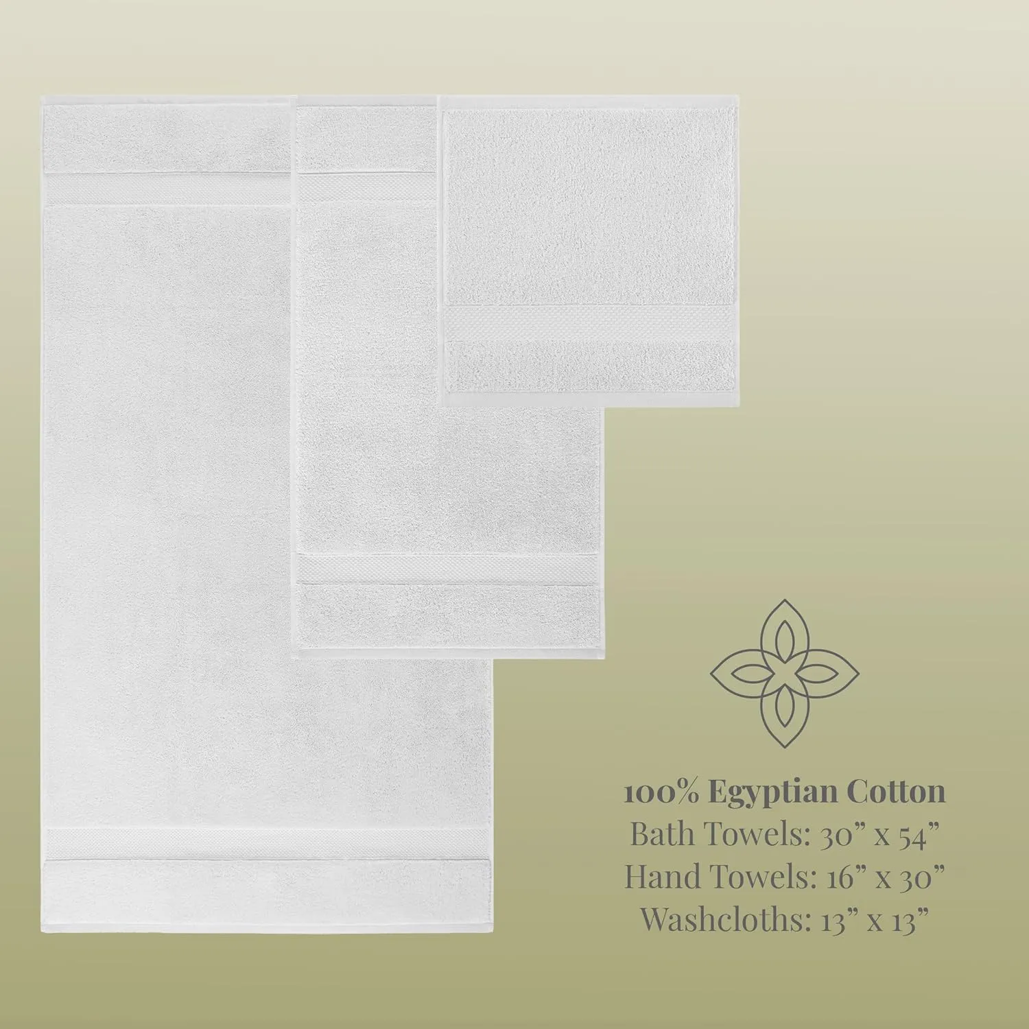 Aston & Arden Egyptian Bath Towels - Pack of 2 - Oversized Ultra Soft Thick & Absorbent, 100% Ringspun Egyptian Cotton Bathroom Towel for Spa, Hotel, 600 GSM, 30 x 54 in, Light Grey