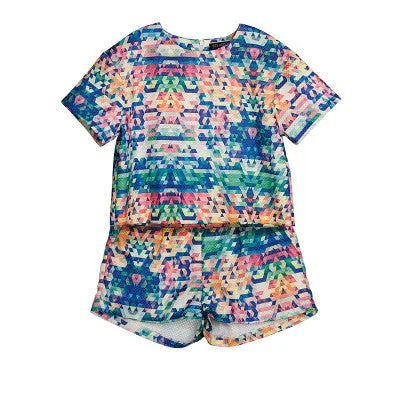 Ava Geometric Print Shorts