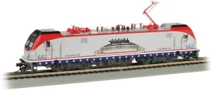 Bachmann Trains ACS-64 Dcc Wowsound Equipped Electric Locomotive Amtrak #642 - Salutes Our Veterans - HO Scale, Prototypical Silver