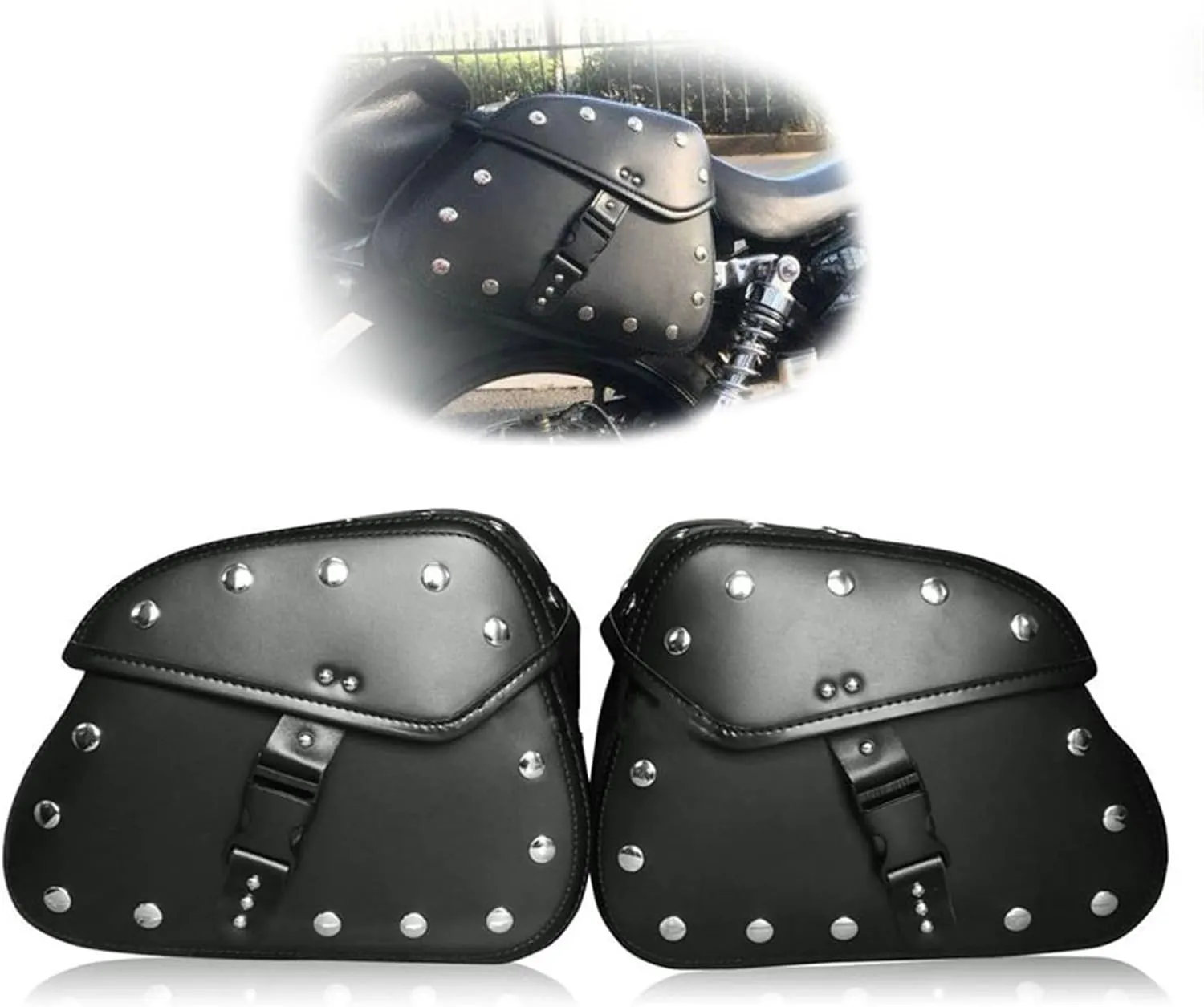 Bag accessories Motorcycle Saddlebag Tool Bag For Suzuki Boulevard Intruder Volusia M109R M90 M95 C109R C50 C90 S40 VL 1400 1500, Black