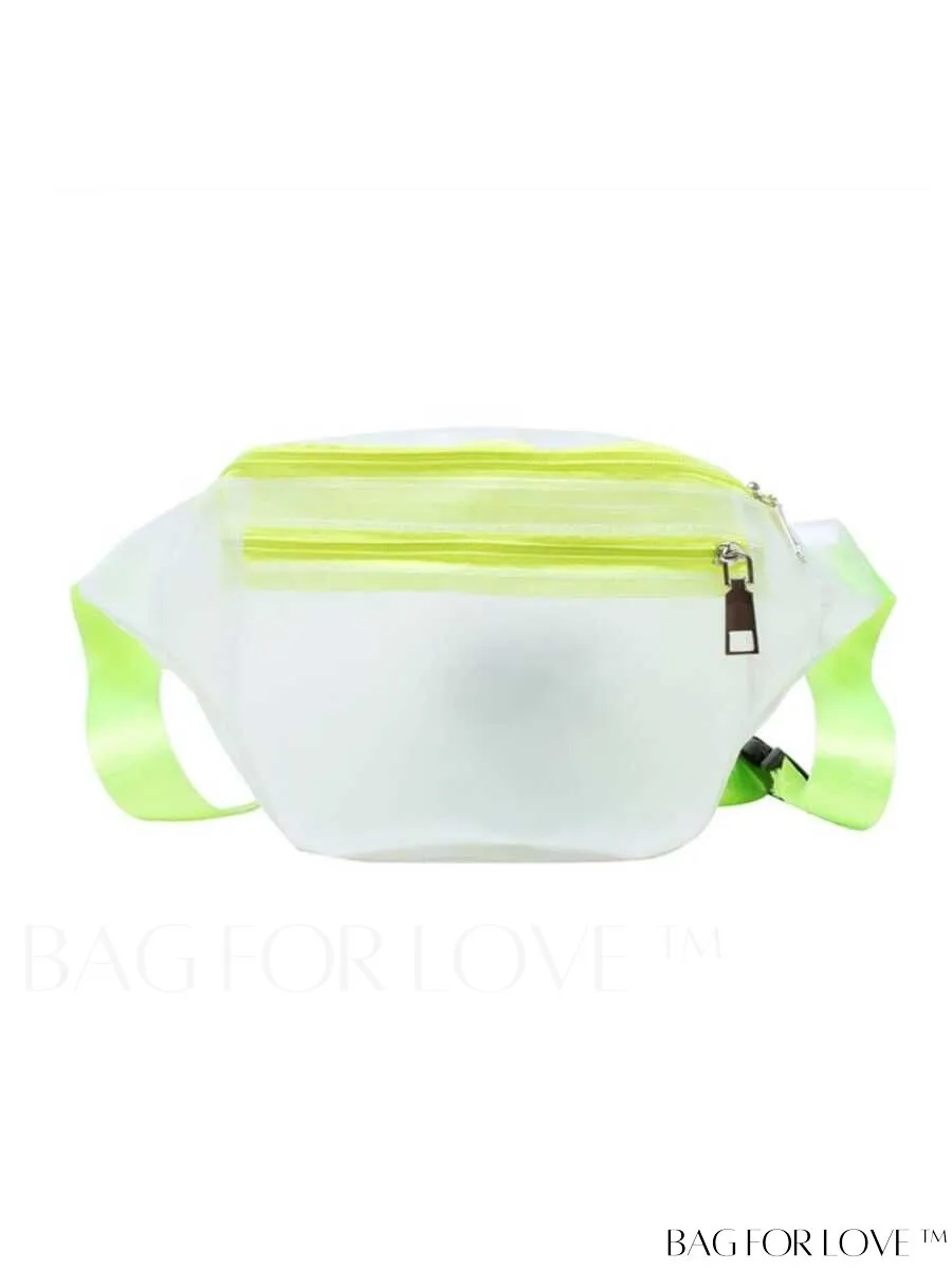 BagForLove - White Zippered Fanny Pack with Quick-Release Buckle