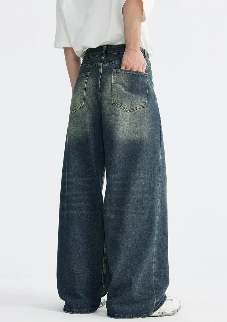 Baggy Men's Loose Fit Y2k Pants - Vintage Casual Skater Jeans with Wide Legs - Hip Hop Aesthetic Streetwear