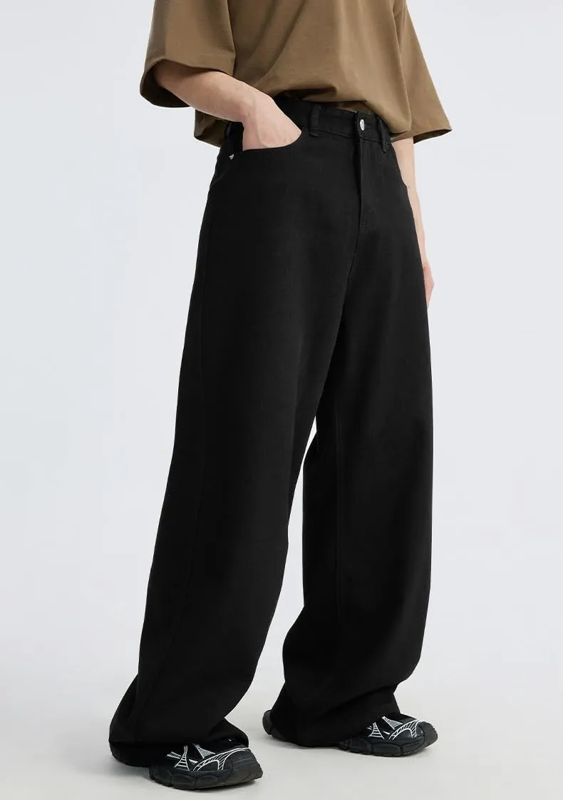 Baggy Men's Loose Fit Y2k Pants - Vintage Casual Skater Jeans with Wide Legs - Hip Hop Aesthetic Streetwear