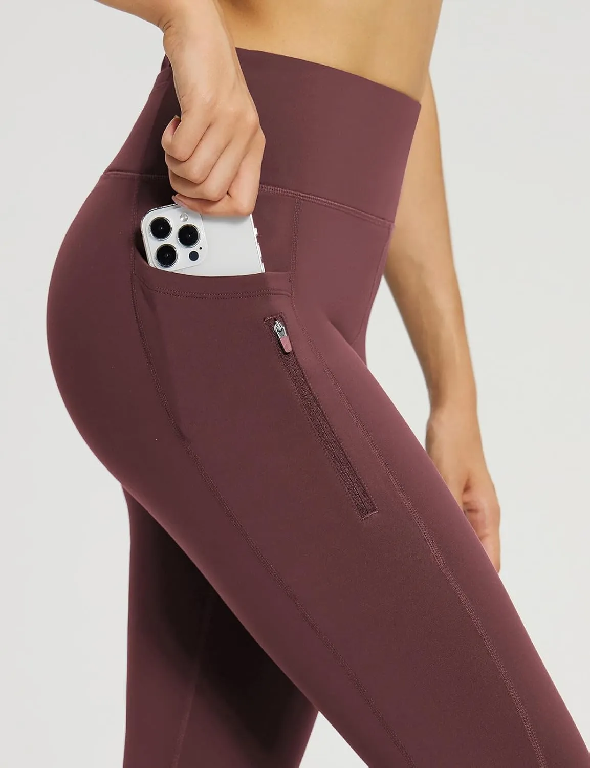 baleaf Fleece Lined Leggings Women Waterproof Thermal Pants Winter Workout Running Tights with Pockets Cold Weather Gear