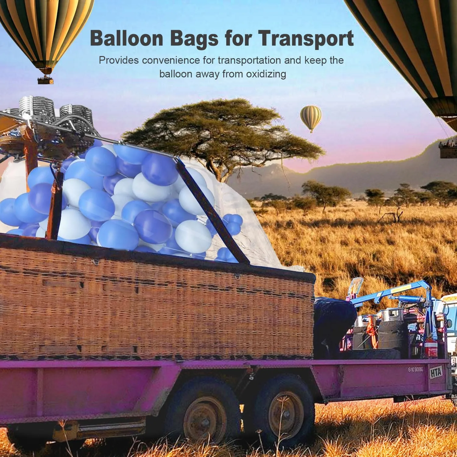 Balloon Transport Bags 4 Pack - 98.4"x59" Heavy-Duty Reusable Clear Plastic Bags for Large Inflated Balloons, Balloon Arch Storage, Party Decoration Supplies