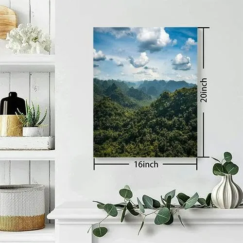 Bathroom Wall Art Karst Landscape Island Halong Bay Vietnam Pictures Wall Decor Framed Canvas Wall Art for Bedroom Artwork Paintings Living Room Kitchen Farmhouse 16x20