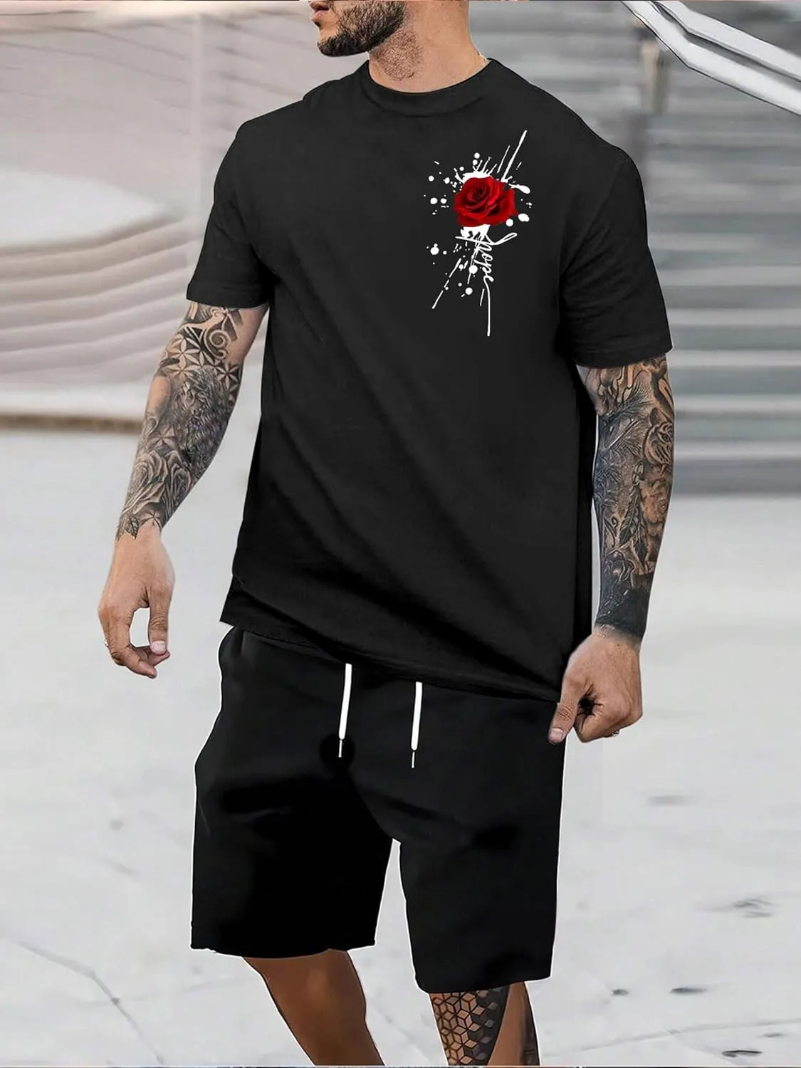 Bealin Mens Graphic Tees Oversized Creative Graffiti Short Sleeve Shirts Summer Casual Rapper Streetwear Y2k Tops Tshirt