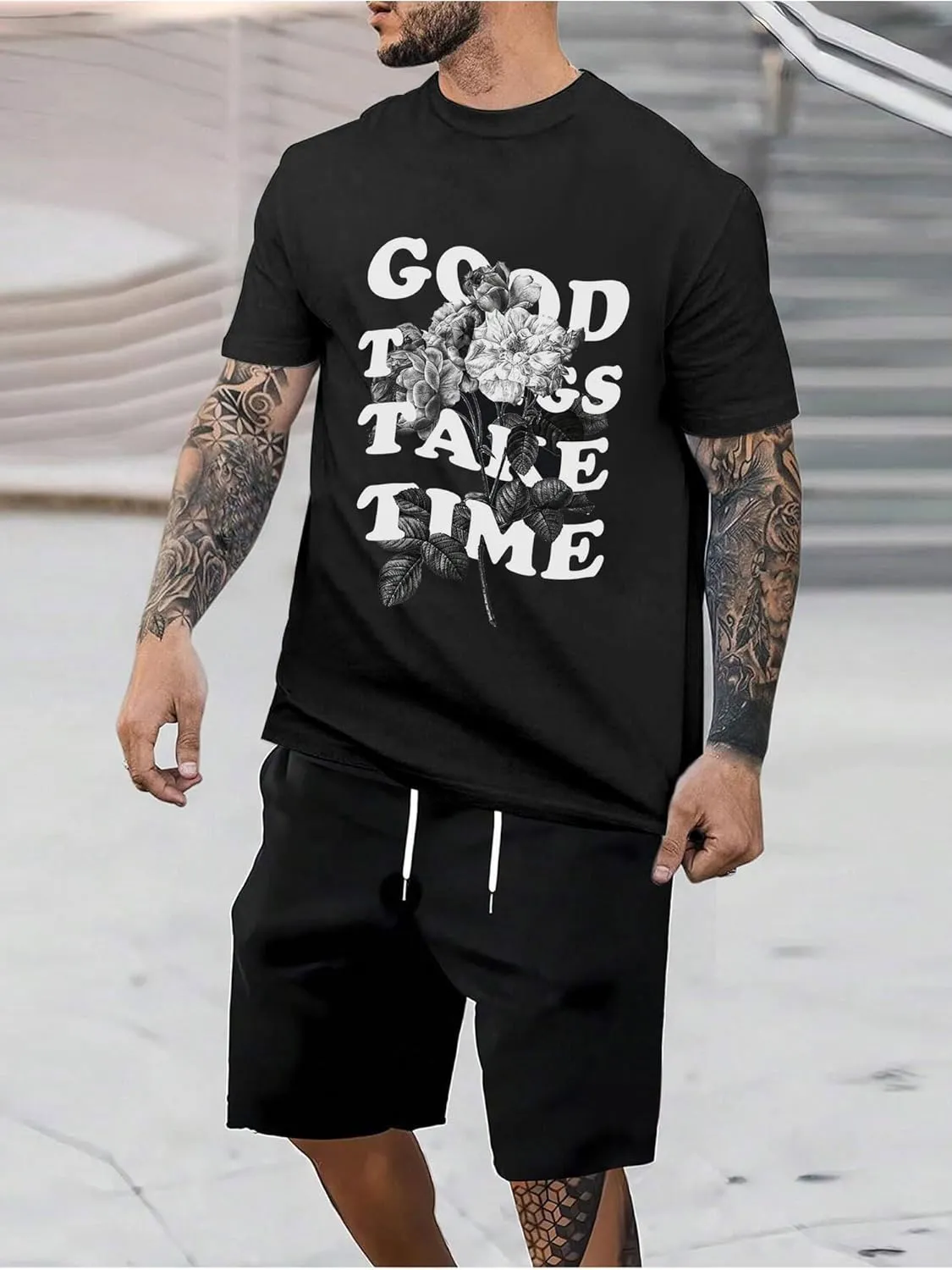 Bealin Mens Graphic Tees Oversized Creative Graffiti Short Sleeve Shirts Summer Casual Rapper Streetwear Y2k Tops Tshirt