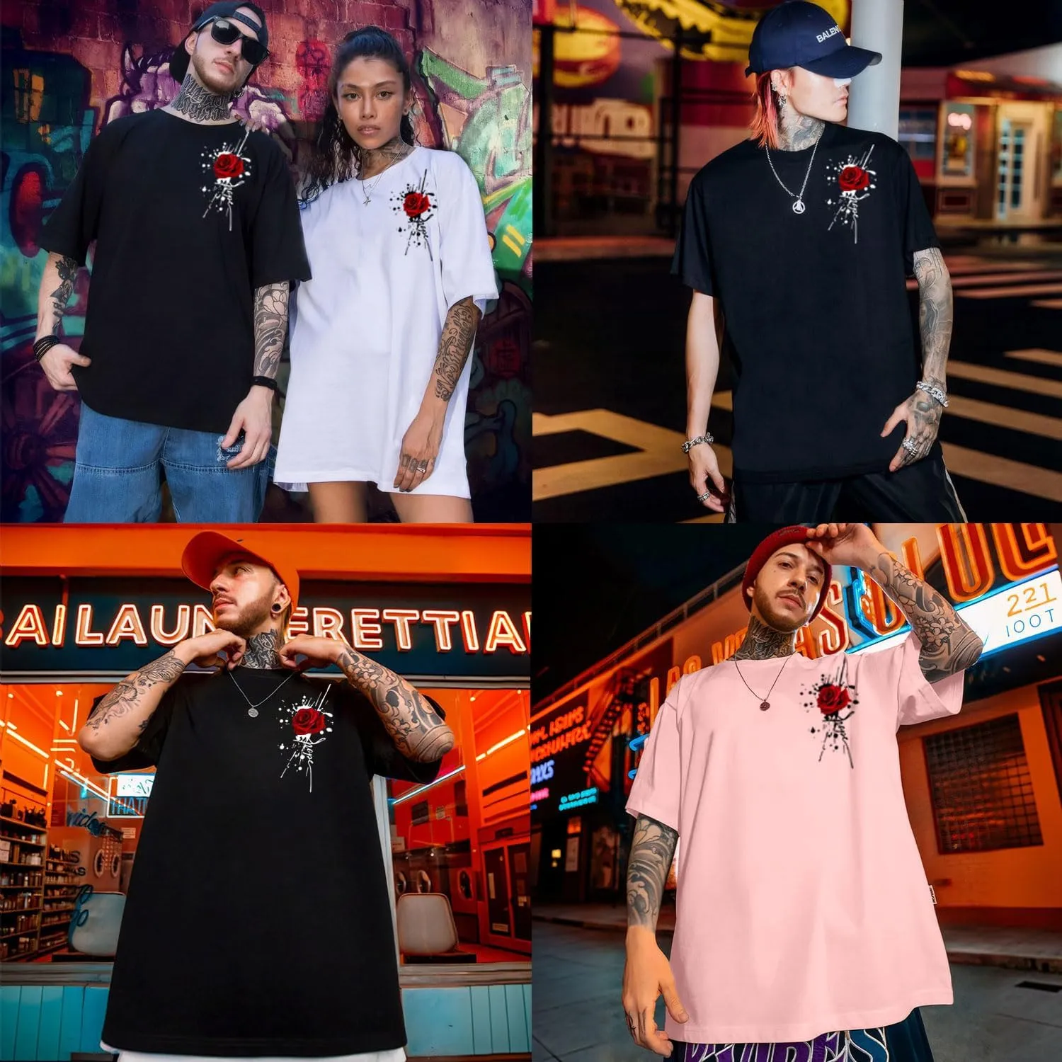Bealin Mens Graphic Tees Oversized Creative Graffiti Short Sleeve Shirts Summer Casual Rapper Streetwear Y2k Tops Tshirt