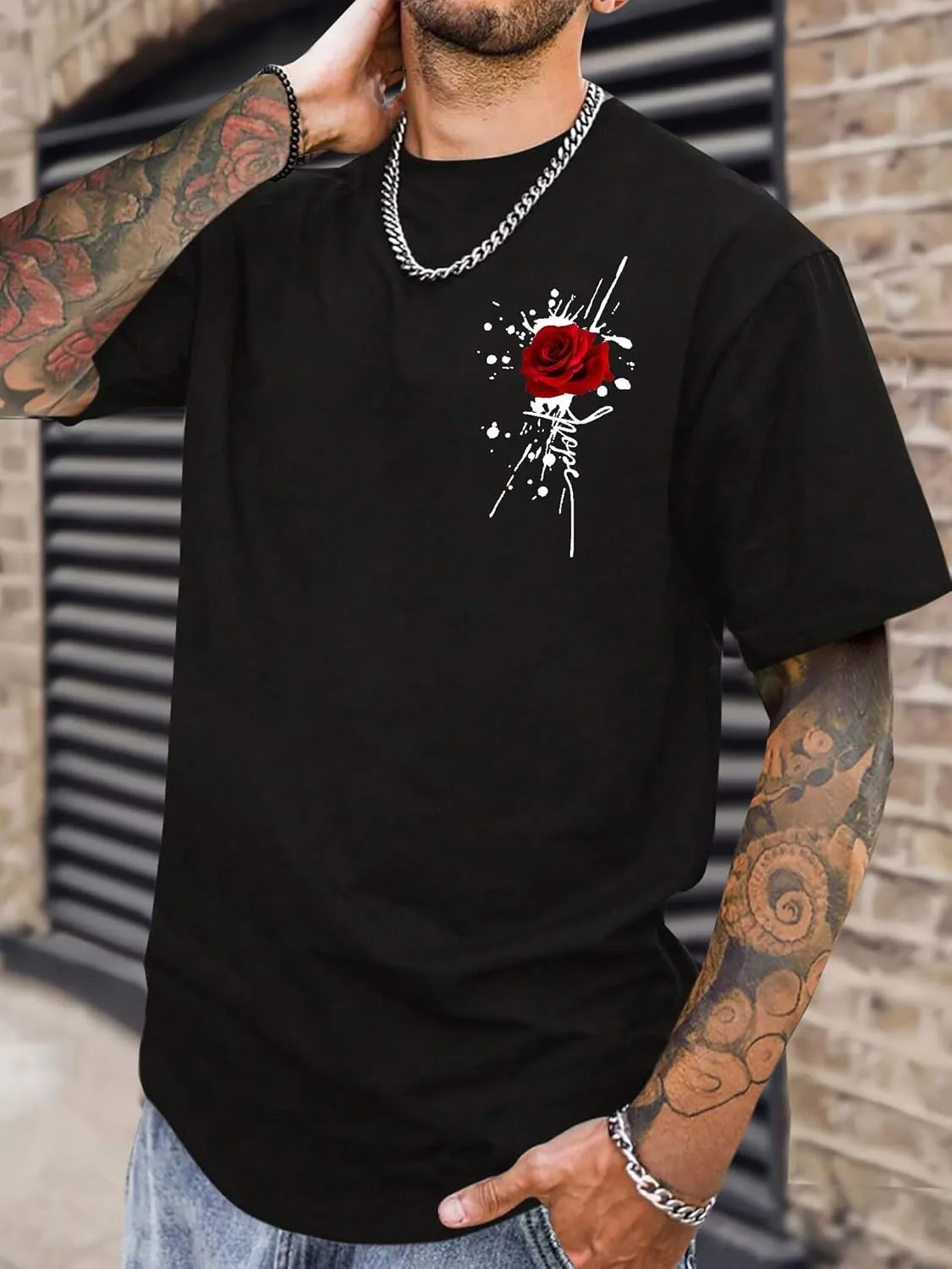 Bealin Mens Graphic Tees Oversized Creative Graffiti Short Sleeve Shirts Summer Casual Rapper Streetwear Y2k Tops Tshirt