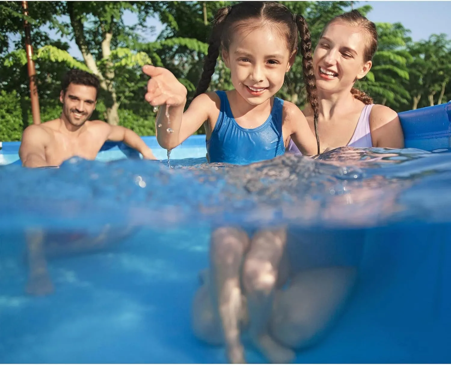 Bestway Steel Pro MAX 15’ x 48" Round Metal Steel Frame Above Ground Outdoor Backyard Family Swimming Pool, POOL ONLY