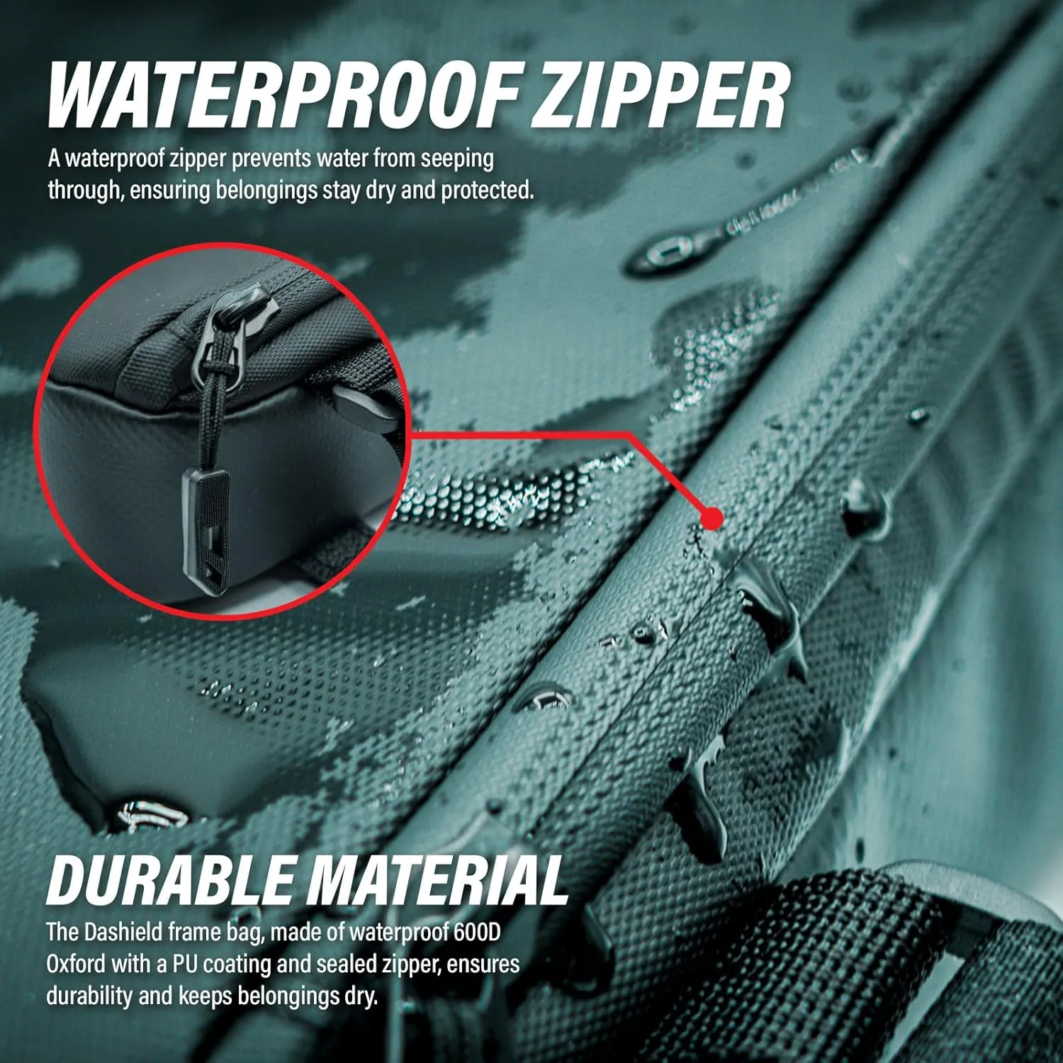 Bike Frame Bag Waterproof Bicycle Triangle Pouch, Storage Bag Strap-On, Mountain Road Bike MTB Cycling Bike Acessories, 2L