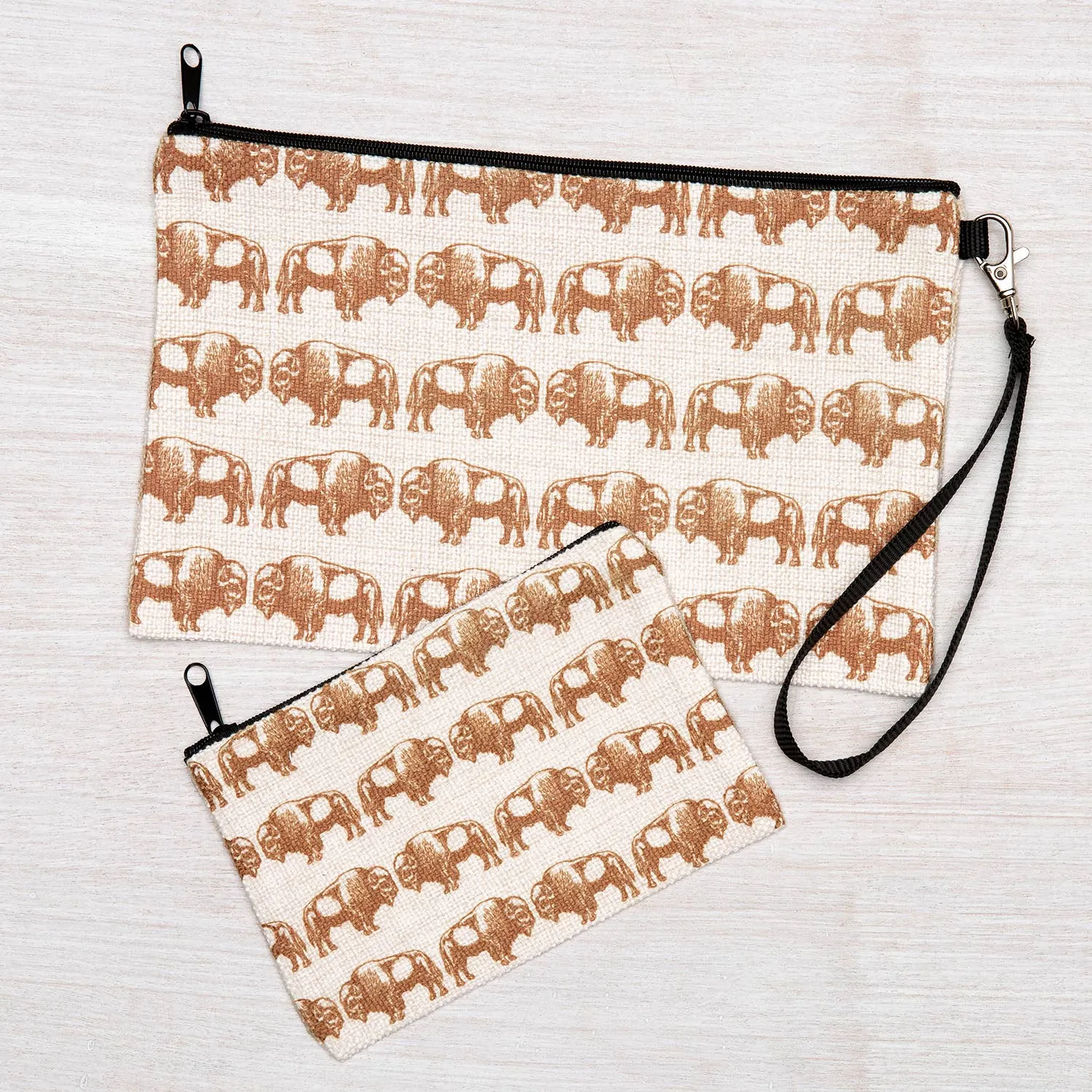 Bison Zipper Pouch: Small